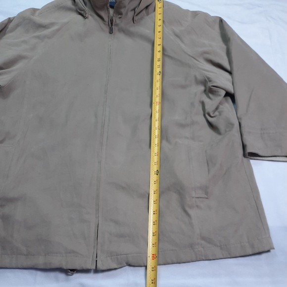 London Fog Mens Brown Full Zip Hooded Jacket Coat size 2X Reg - Picture 4 of 10